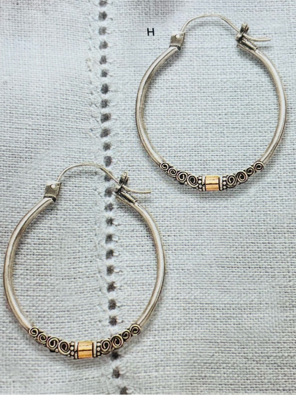 Sun and Surf Hoop Earrings